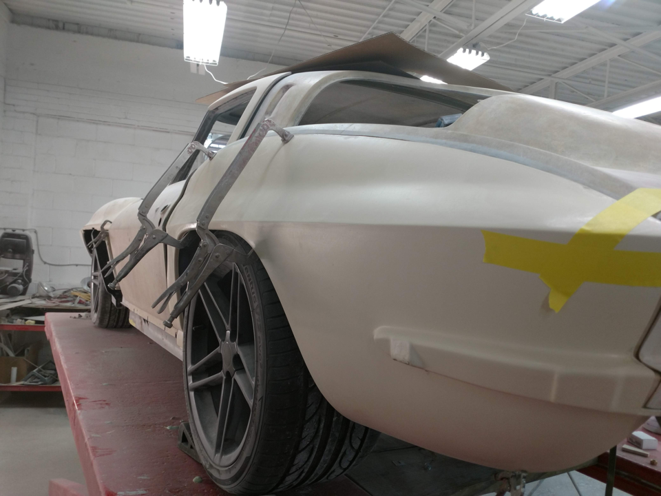 63-67 Corvette Rear Quarter Panel Stock Press Molded